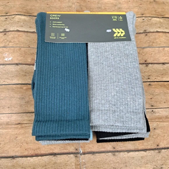 all in motion Underwear & Socks All In Motion Mens Crew Socks 6